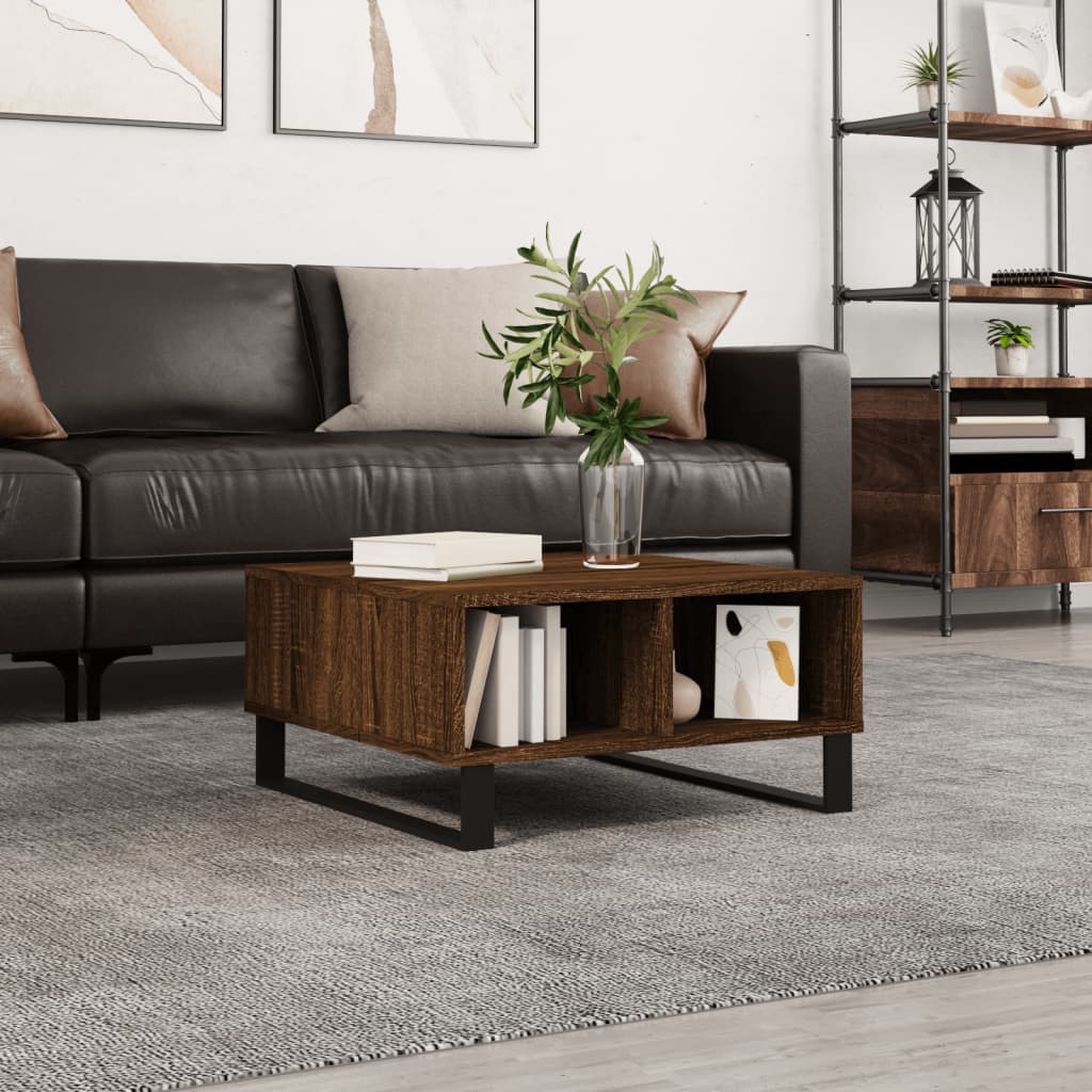 JUNG Vida Couchtisch Braun Eichen-Optik 60x60x30 cm Holzwerkstoff