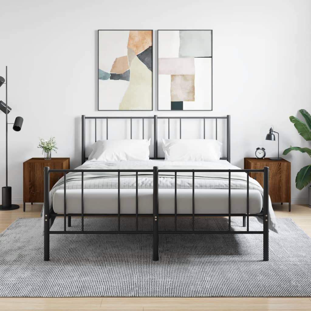 JUNG Vida Nachttische 2 Stk. Braun Eichen-Optik 40x40x50 cm Holzwerkstoff