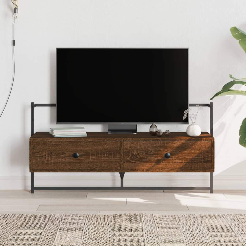 JUNG Vida TV-Wandschrank Braun Eiche 100,5x30x51 cm Holzwerkstoff
