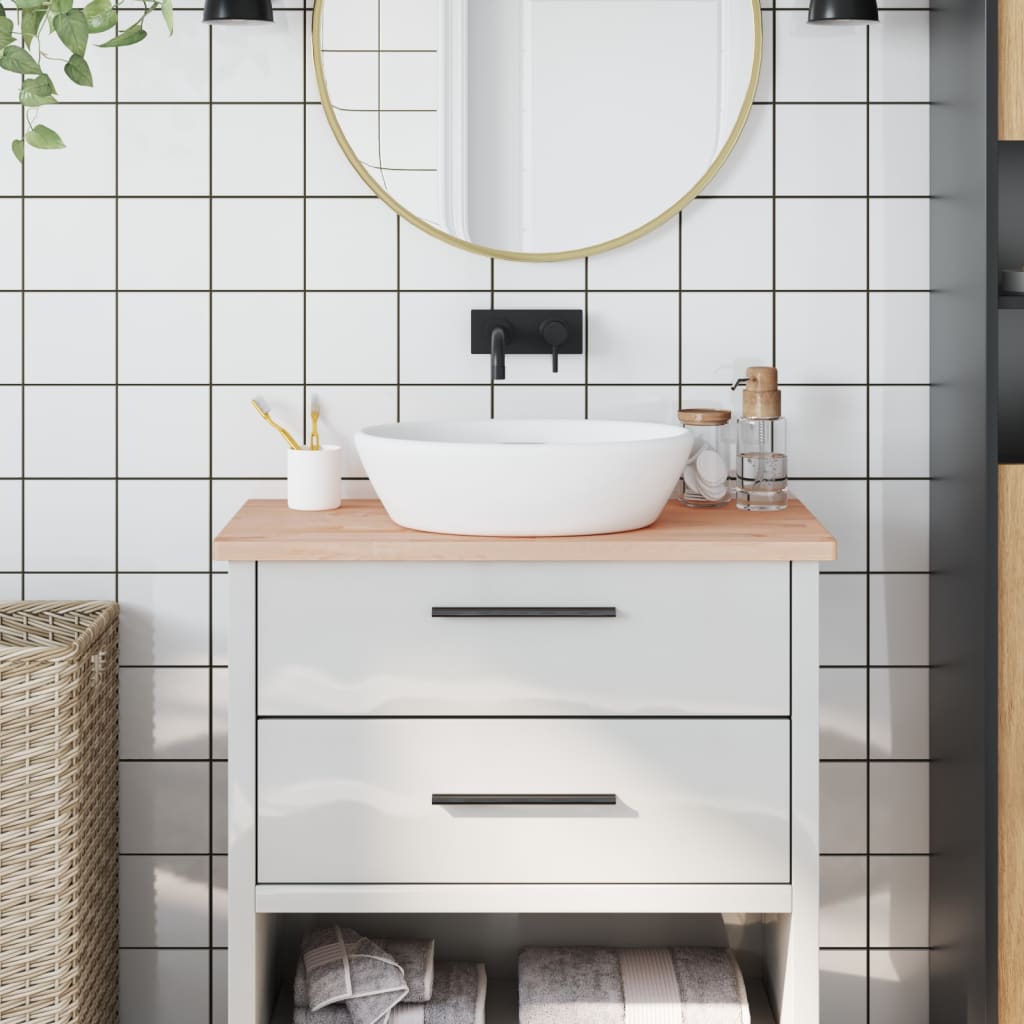 JUNG Vida Waschtischplatte 80x40x2,5 cm Massivholz Buche