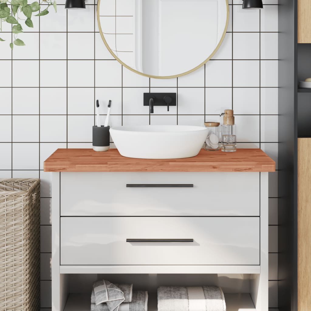 JUNG Vida Waschtischplatte 100x50x4 cm Massivholz Buche