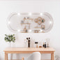 JUNG Vida Wandspiegel mit LED-Leuchten 45x100 cm Glas Oval