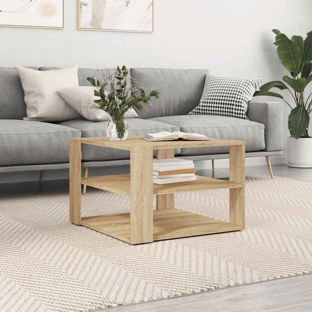 JUNG Vida Couchtisch Sonoma-Eiche 58x58x40 cm Holzwerkstoff
