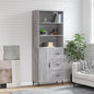 JUNG Vida Highboard Grau Sonoma 69,5x34x180 cm Holzwerkstoff