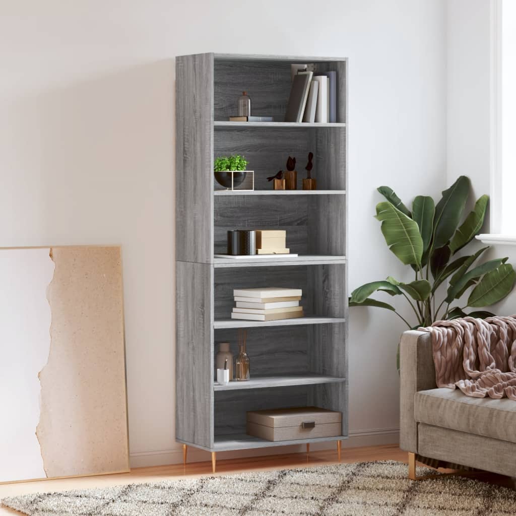 JUNG Vida Highboard Grau Sonoma 69,5x32,5x180 cm Holzwerkstoff