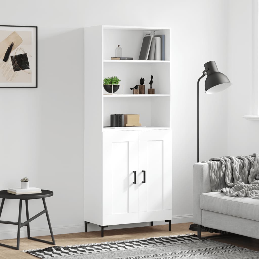 JUNG Vida Highboard Weiß 69,5x34x180 cm Holzwerkstoff