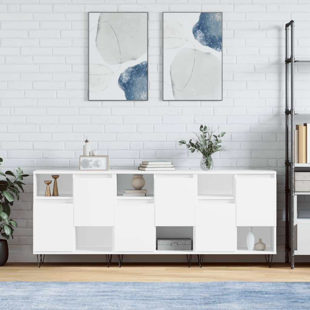 JUNG Vida Sideboards 3 Stk. Weiß Holzwerkstoff