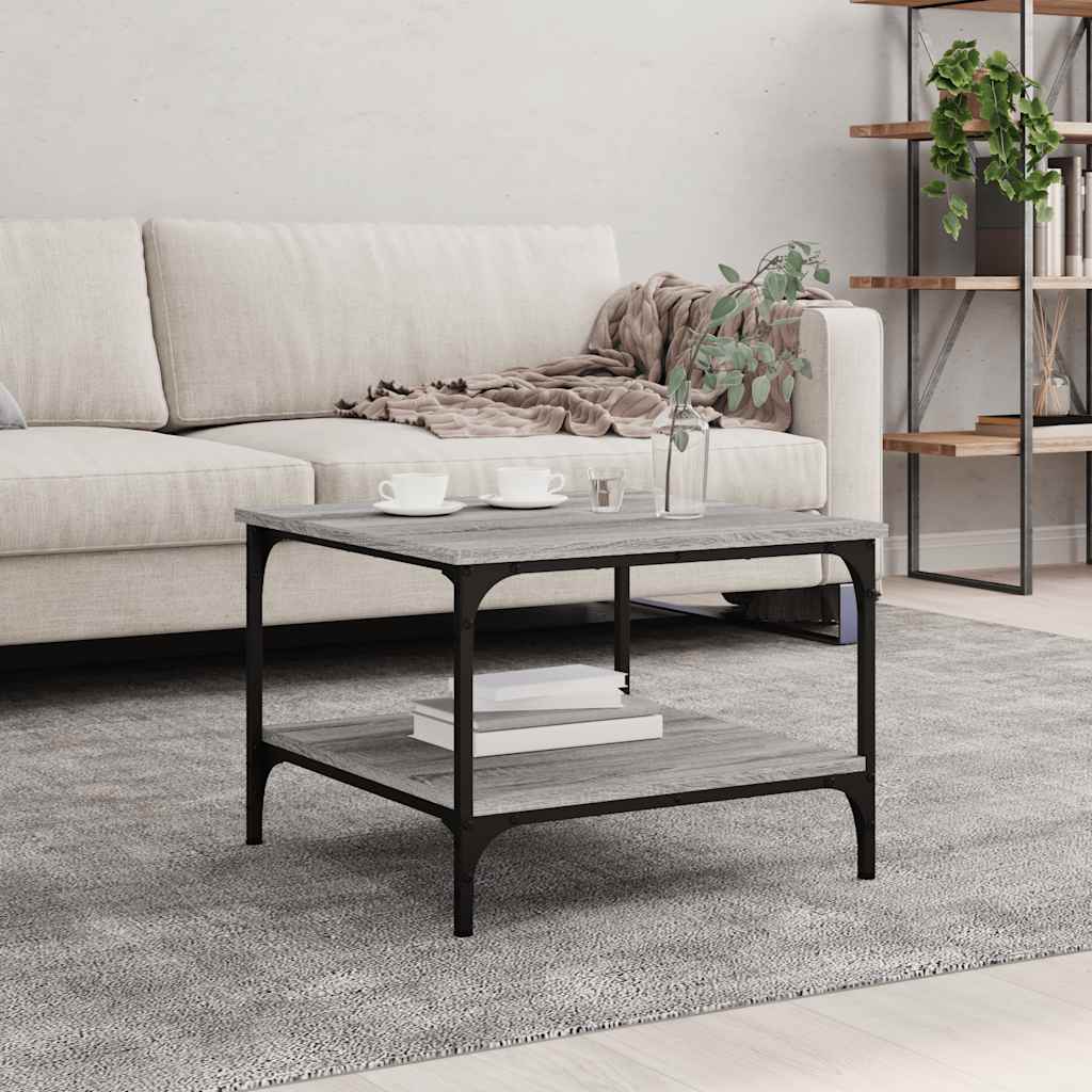 JUNG Vida Couchtisch Grau Sonoma 55x55x40 cm Holzwerkstoff