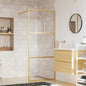 JUNG Vida Duschwand für Begehbare Dusche mit ESG Klarglas Golden 80x195cm