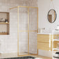 JUNG Vida Duschwand für Begehbare Dusche ESG Klarglas Golden 100x195cm