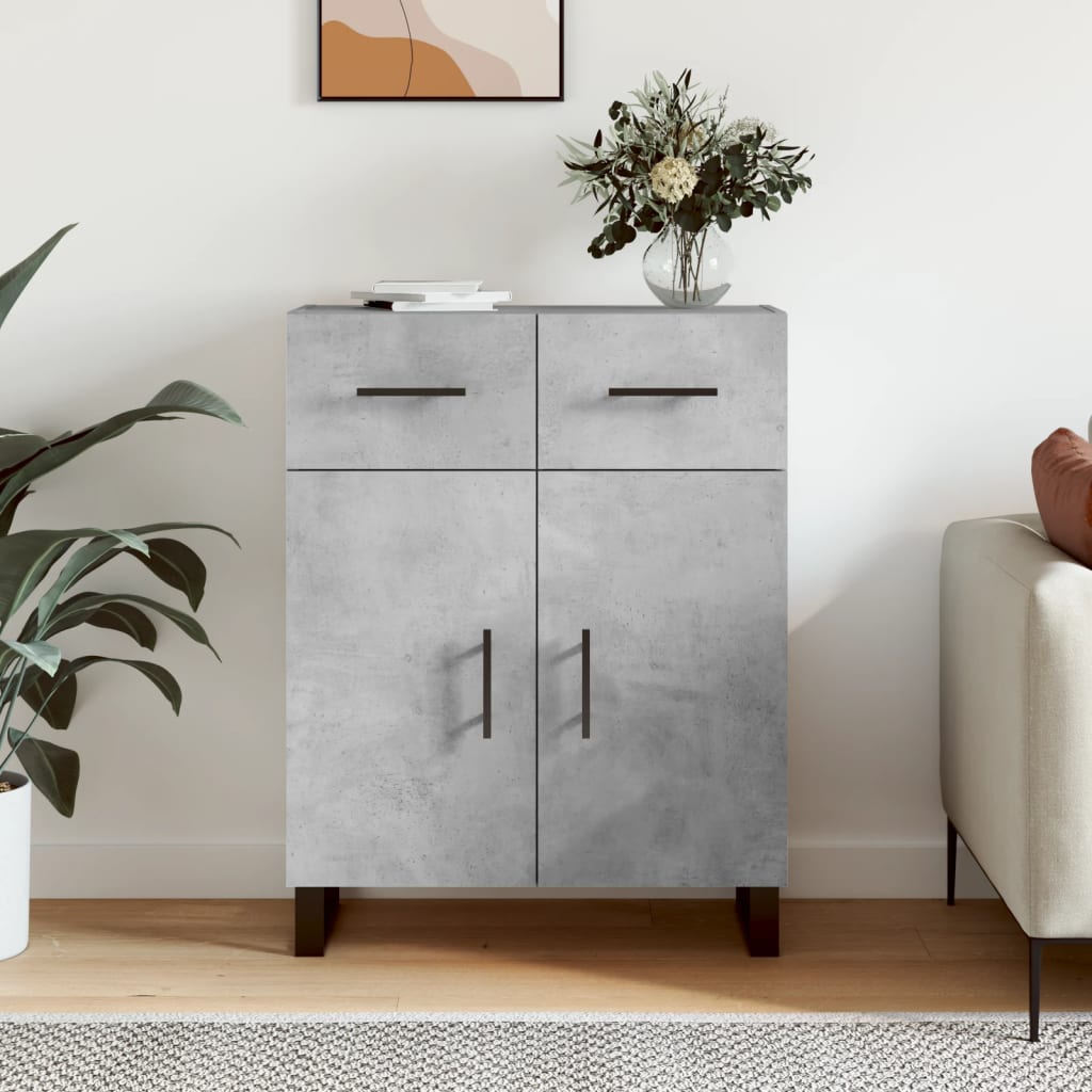 JUNG Vida Sideboard Betongrau 69,5x34x90 cm Holzwerkstoff