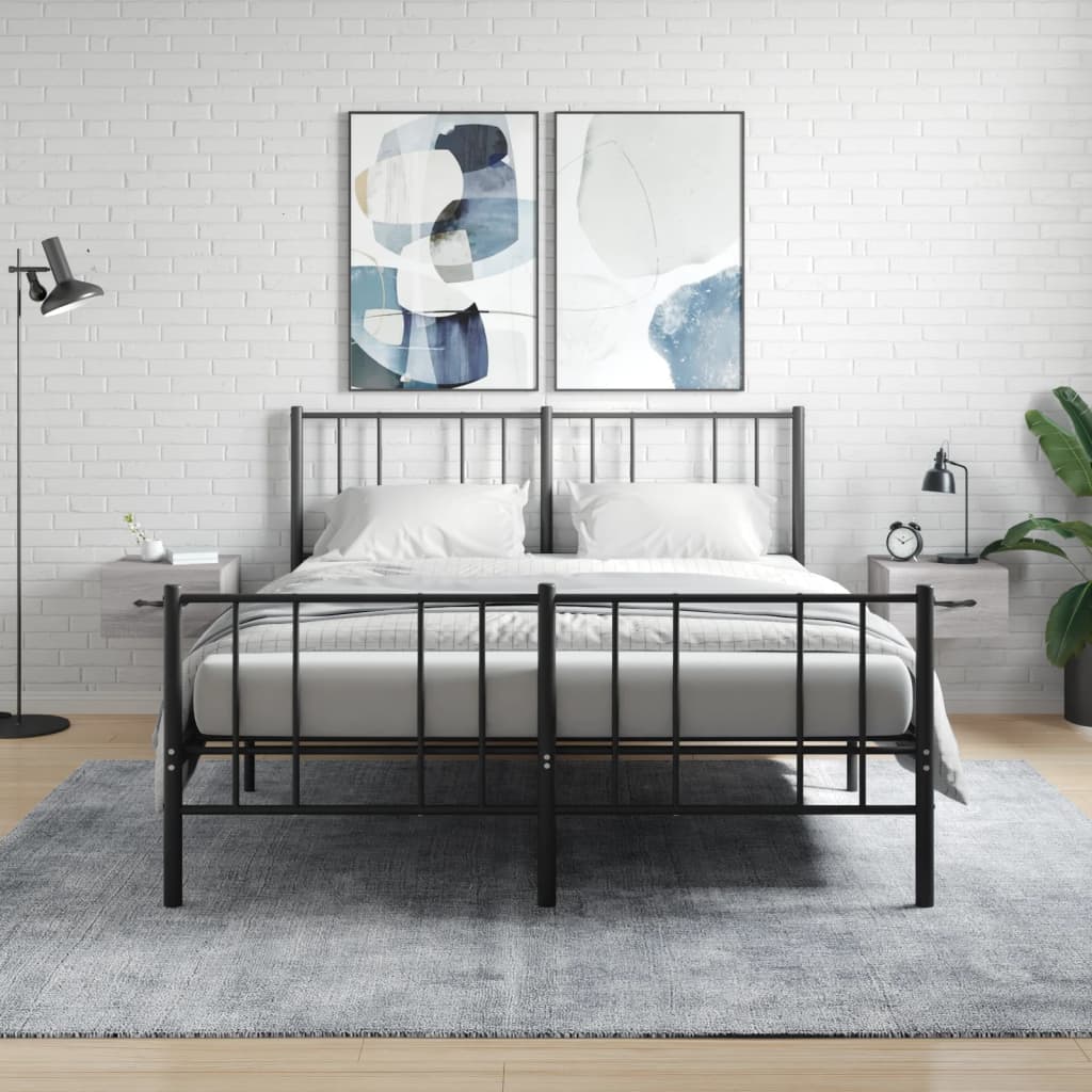 JUNG Vida Wand-Nachttische 2 Stk. Grau Sonoma 35x35x20 cm