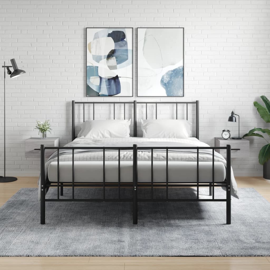 JUNG Vida Wand-Nachttische 2 Stk. Grau Sonoma 35x35x20 cm