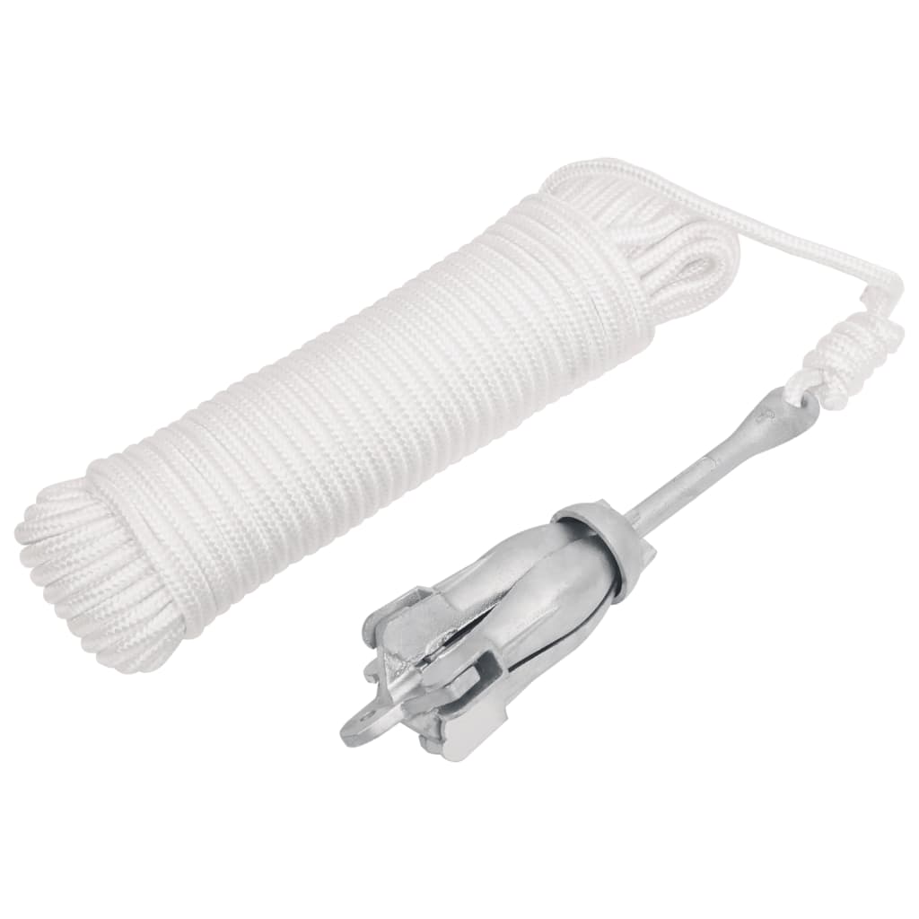JUNG Vida Klappanker mit Seil Silbern 1,5 kg Temperguss