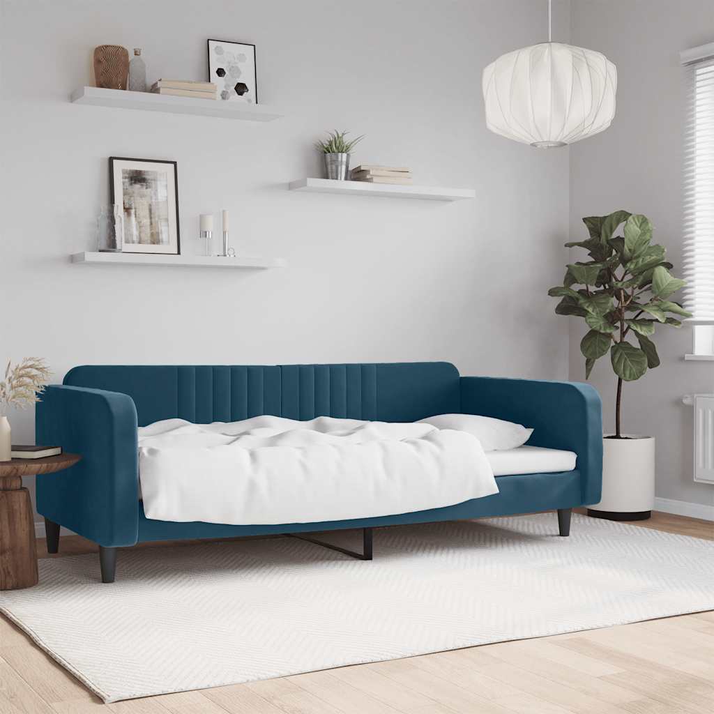 JUNG Vida Tagesbett Blau 90x200 cm Samt