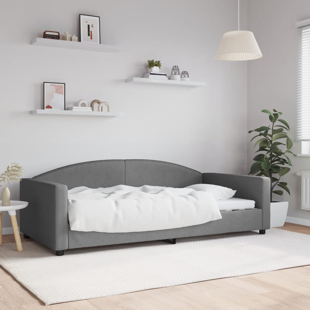 JUNG Vida Tagesbett Dunkelgrau 100x200 cm Stoff