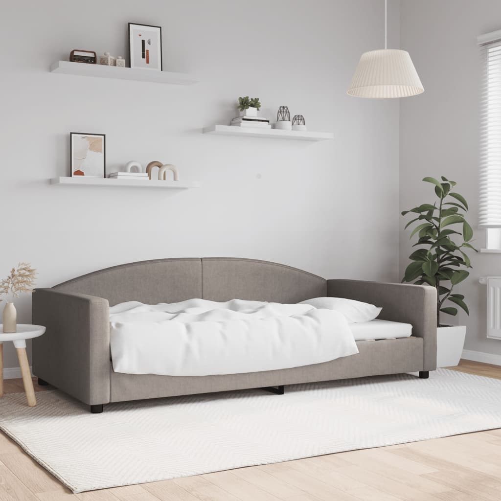 JUNG Vida Tagesbett Taupe 100x200 cm Stoff