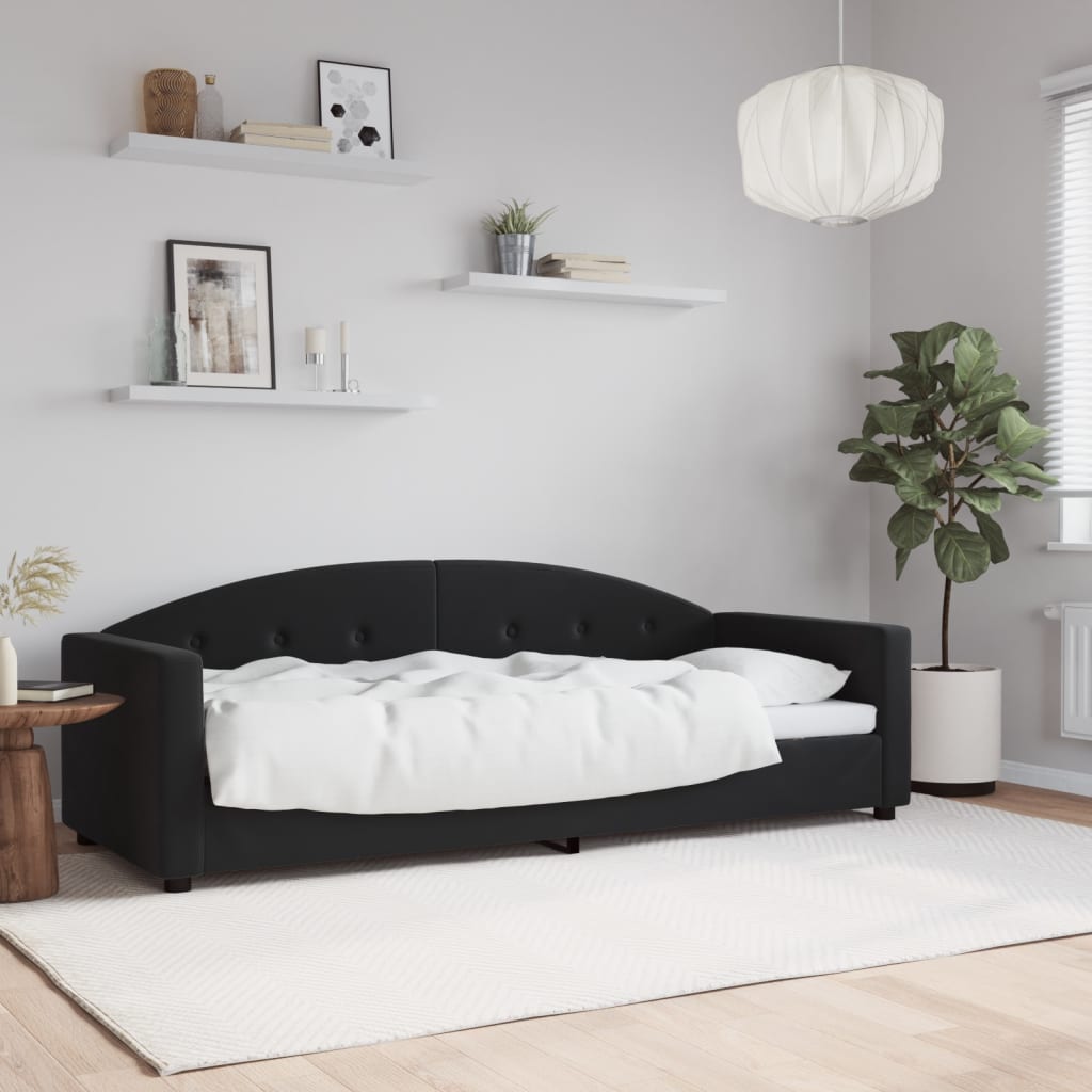 JUNG Vida Tagesbett Schwarz 80x200 cm Samt