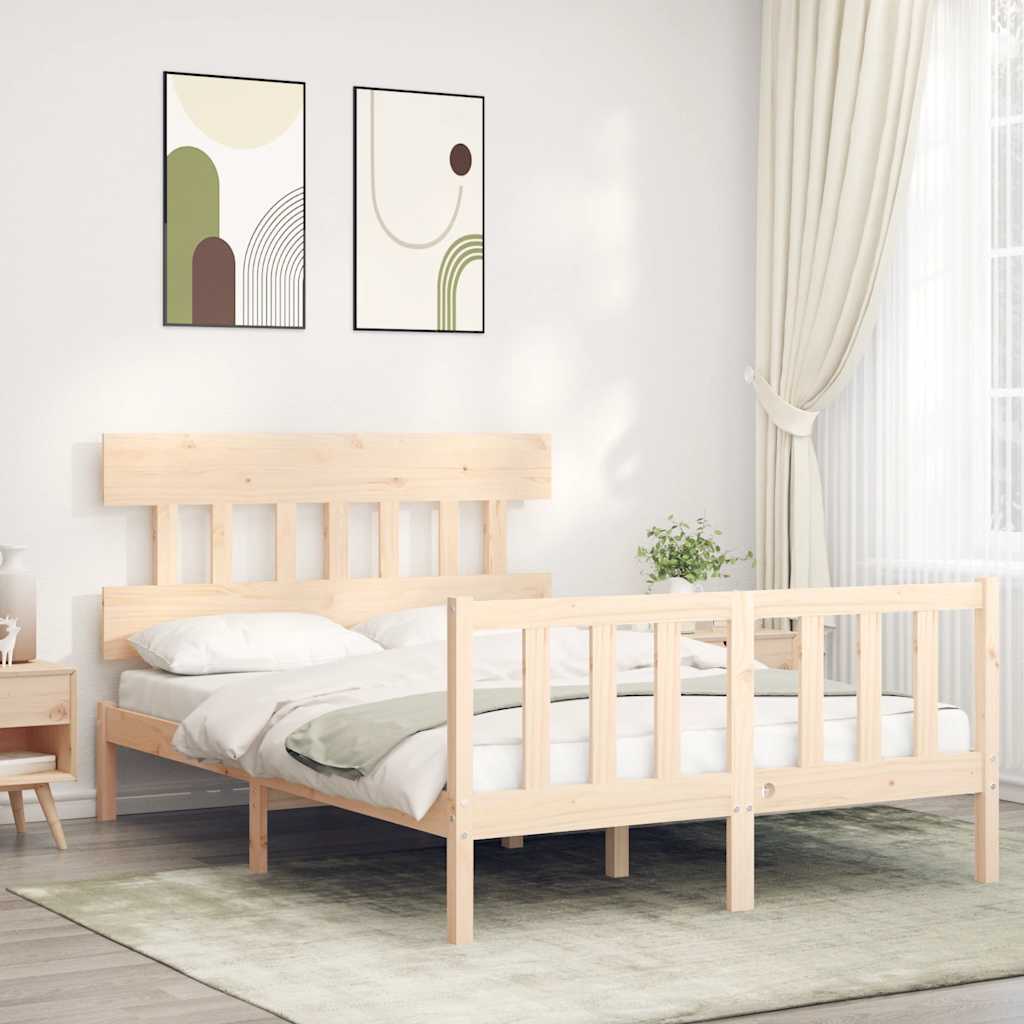 JUNG Vida Massivholzbett ohne Matratze 140x190 cm Kiefernholz