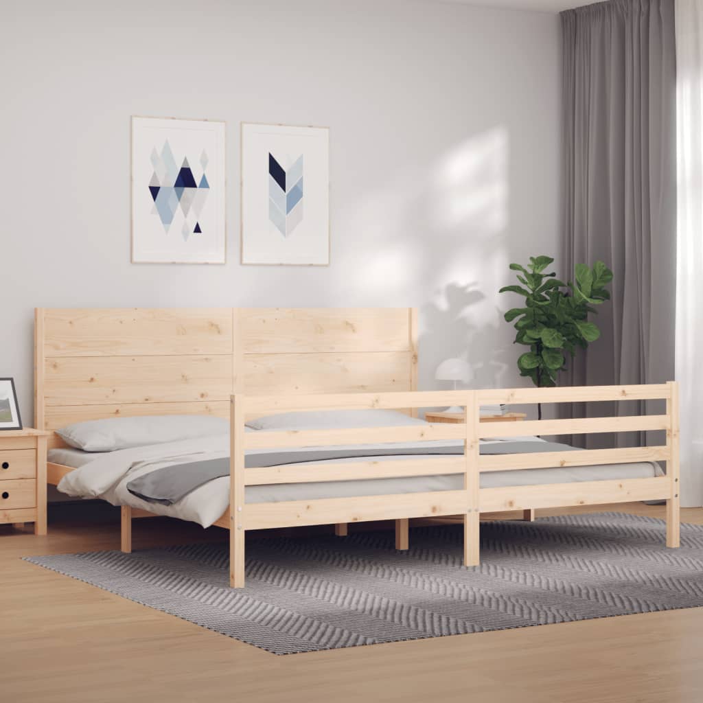 JUNG Vida Massivholzbett mit Kopfteil 200x200 cm