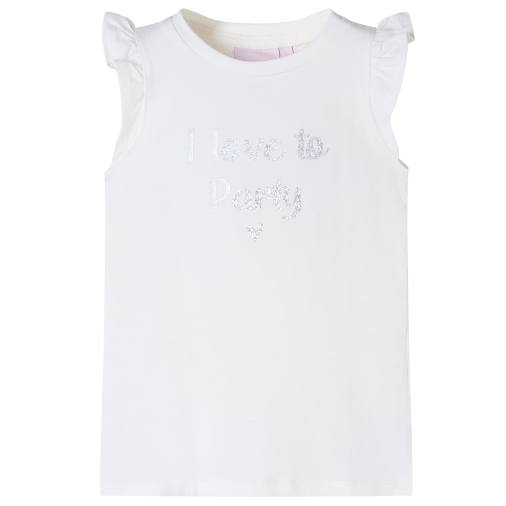 JUNG Vida Kinder-T-Shirt mit Rüschenärmeln Weiß 104