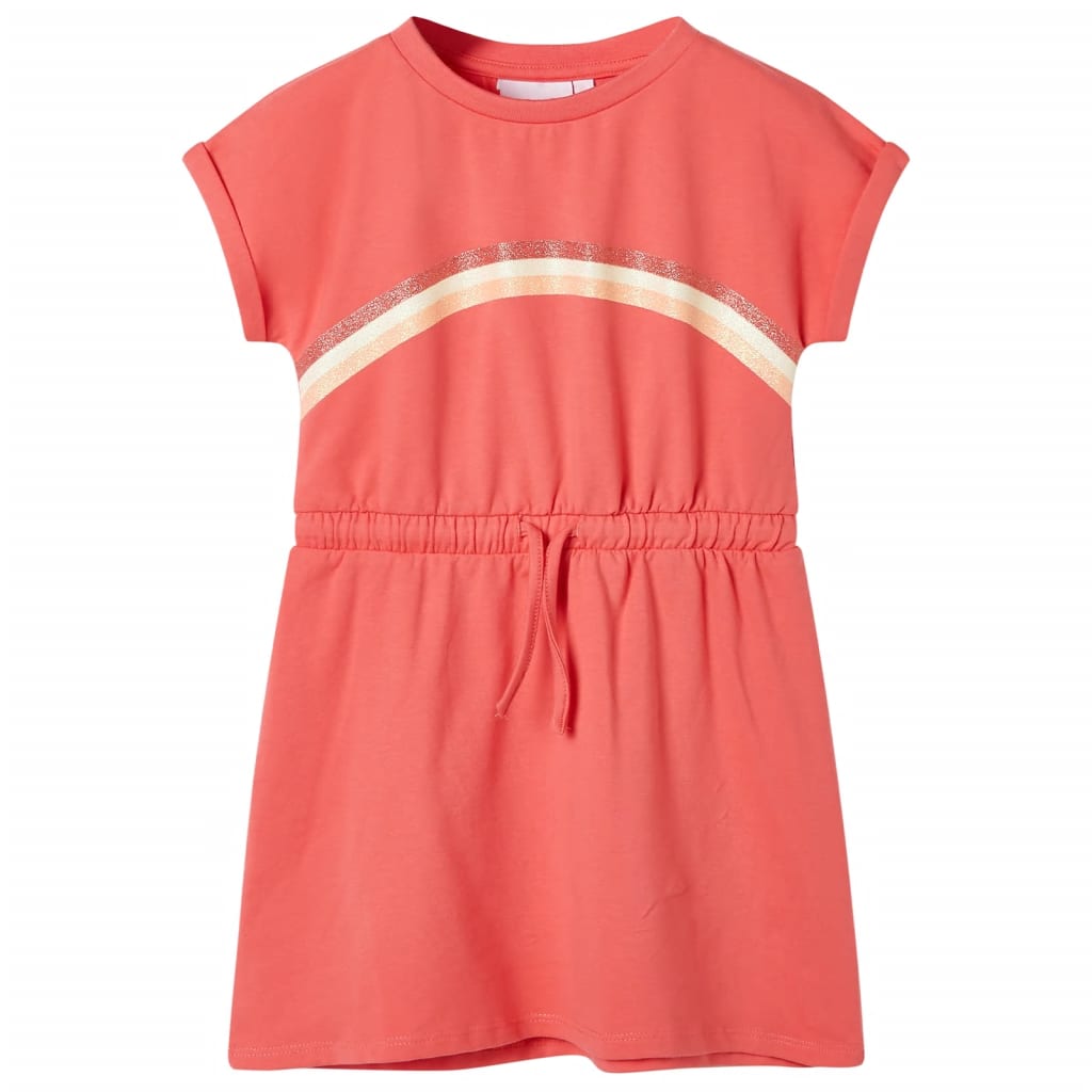 JUNG Vida Kinderkleid mit Kordelzug Korallenrosa 116