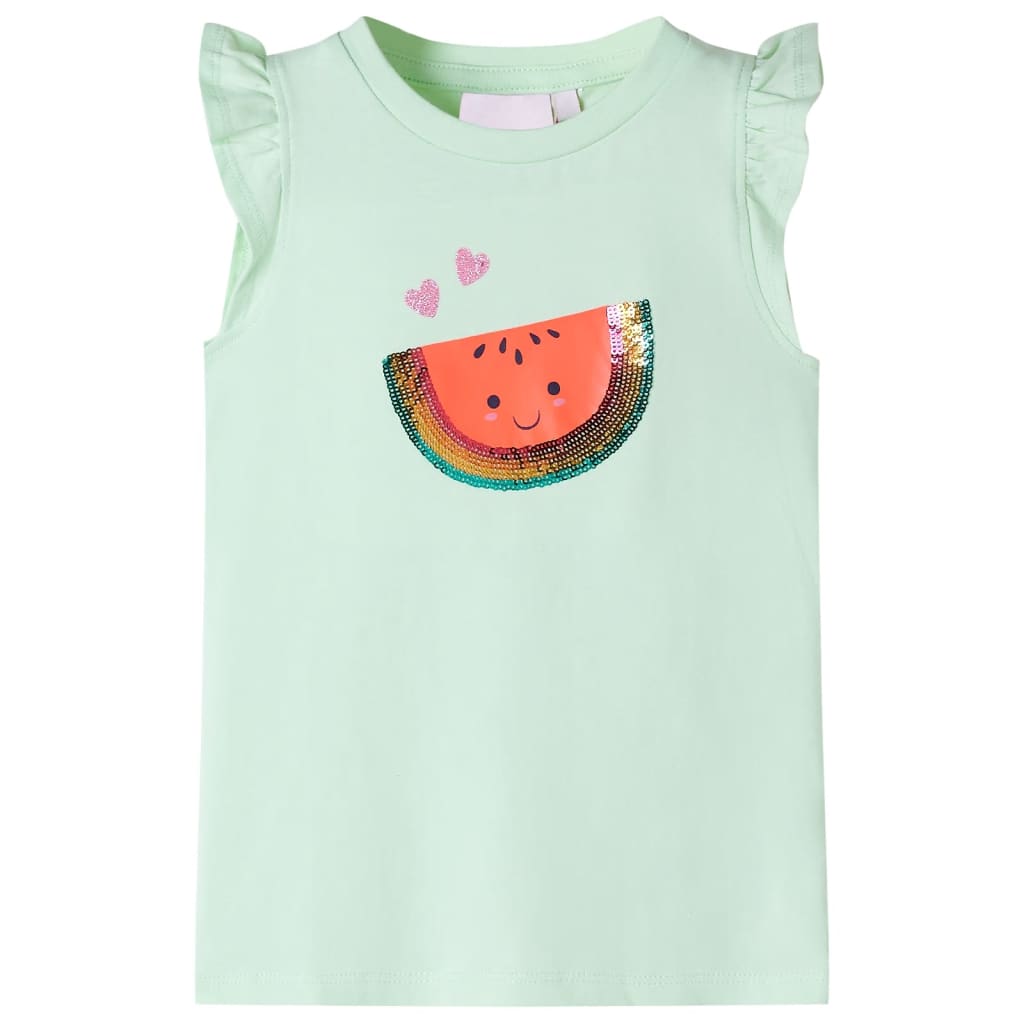 JUNG Vida Kinder-T-Shirt mit Rüschenärmeln Zartgrün 116
