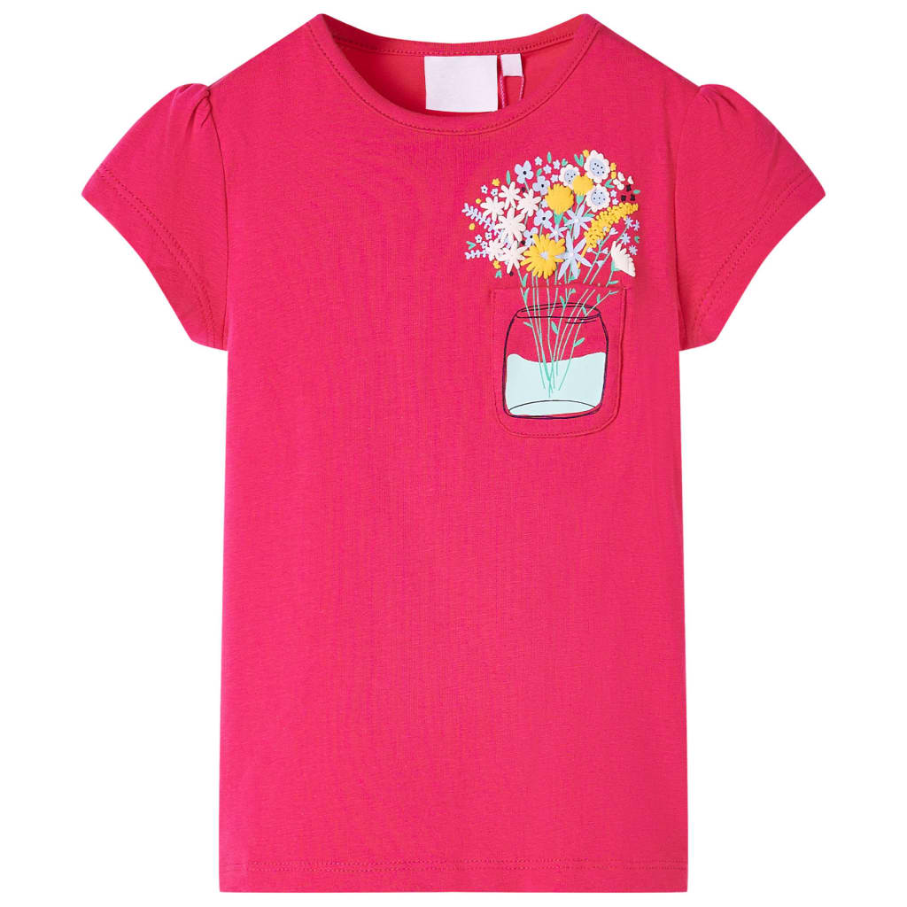JUNG Vida Kinder-T-Shirt Knallrosa 116