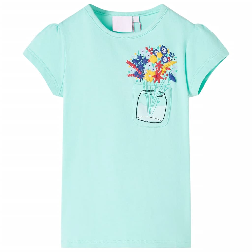 JUNG Vida Kinder-T-Shirt Helles Minzgrün 140