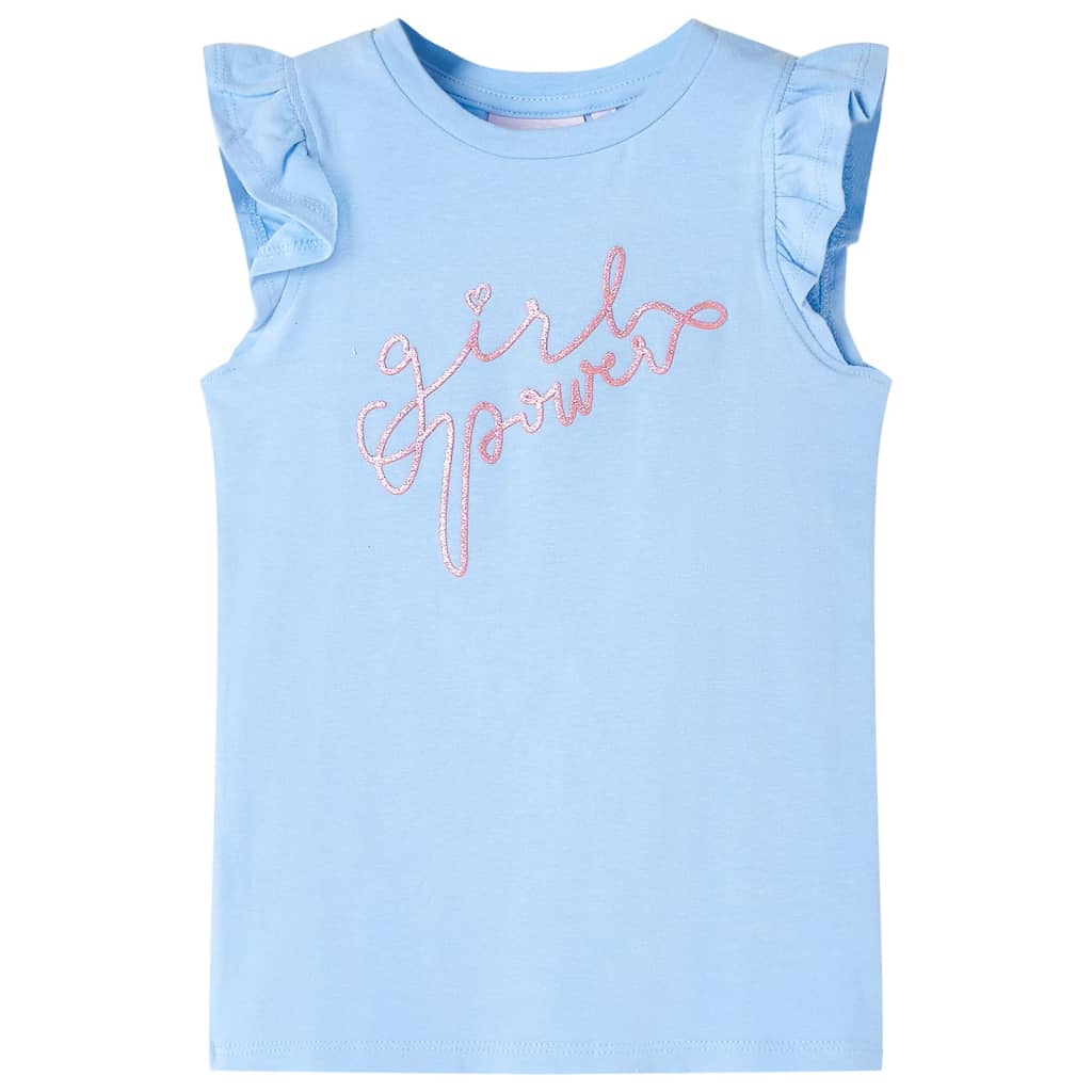 JUNG Vida Kinder-T-Shirt mit Rüschenärmeln Hellblau 104