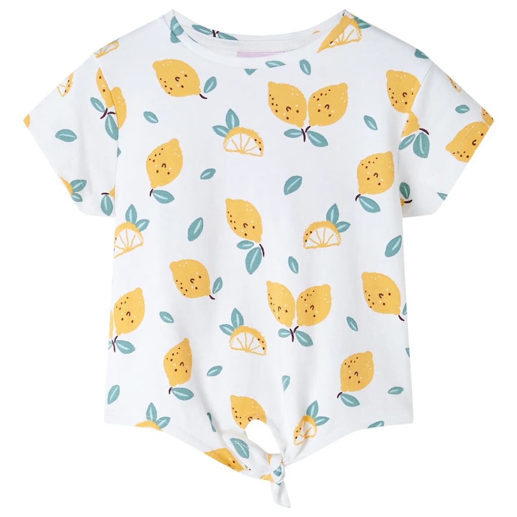 JUNG Vida Kinder-T-Shirt mit Bindesaum Ecru 140