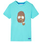 JUNG Vida Kinder-Kurzarmshirt Aquablau 140