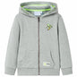 JUNG Vida Kinder-Kapuzenpullover mit Reißverschluss Helles Khaki Melange 128