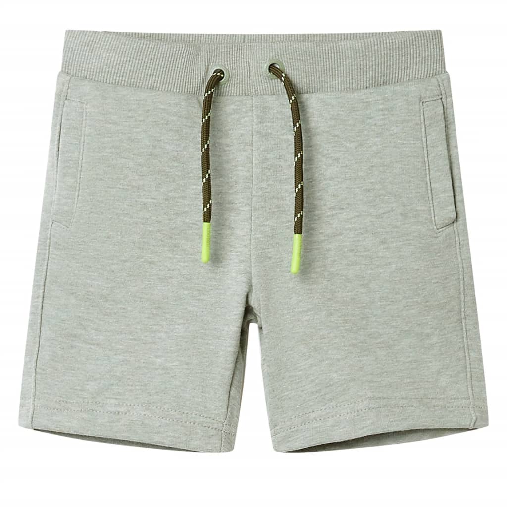 JUNG Vida Kindershorts mit Kordelzug Hellkhaki Melange 104