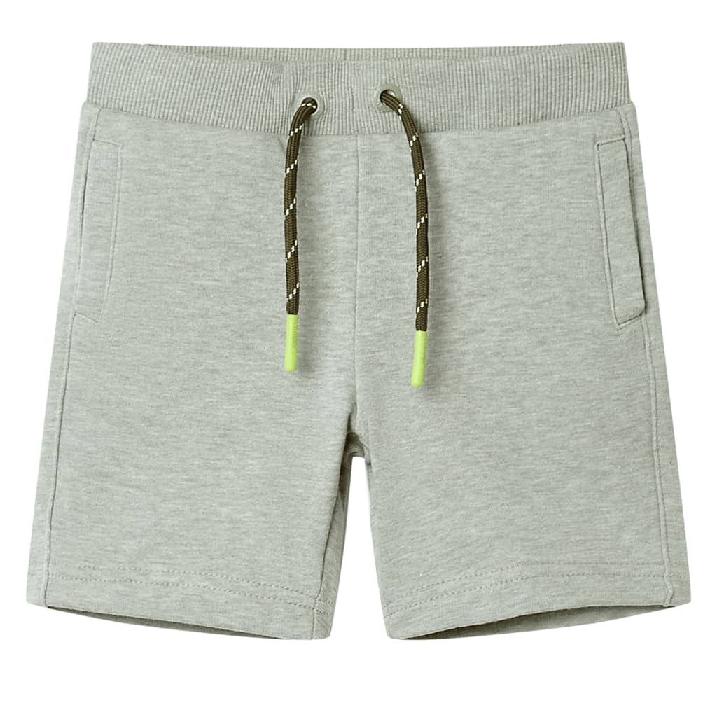 JUNG Vida Kindershorts mit Kordelzug Hellkhaki Melange 140