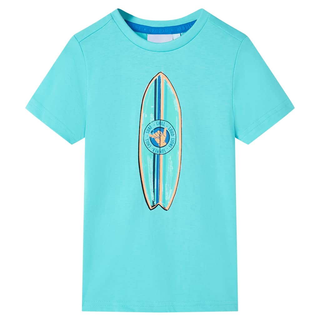 JUNG Vida Kinder-Kurzarmshirt Aquablau 116