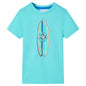 JUNG Vida Kinder-Kurzarmshirt Aquablau 116
