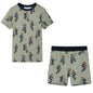 JUNG Vida Kinderpyjama mit Kurzen Ärmeln Hellkhaki 128