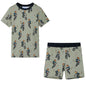 JUNG Vida Kinderpyjama mit Kurzen Ärmeln Hellkhaki 140