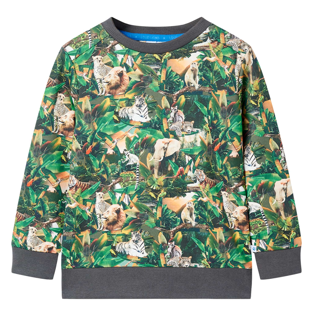 JUNG Vida Kinder-Sweatshirt Dschungel-Motiv 140
