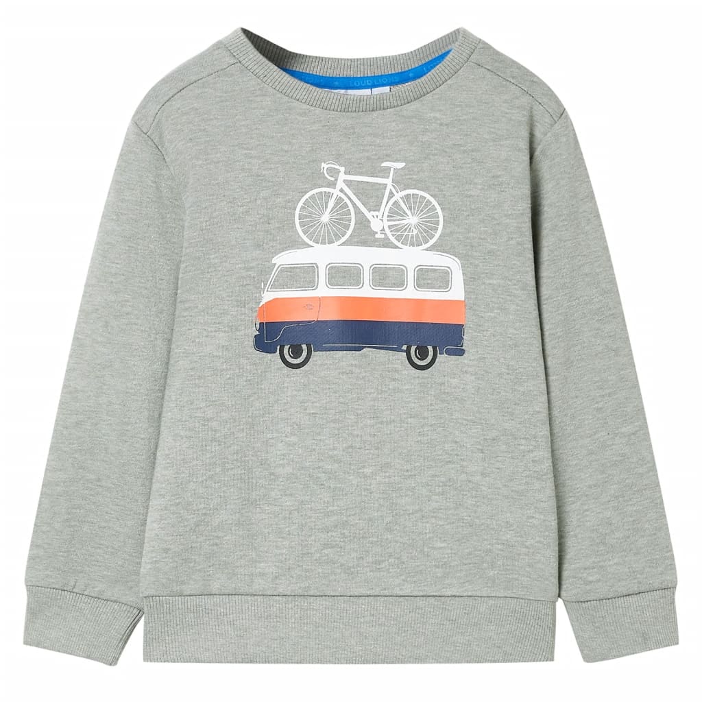 JUNG Vida Kinder-Sweatshirt Hellkhaki Melange 104