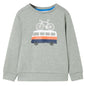 JUNG Vida Kinder-Sweatshirt Hellkhaki Melange 128