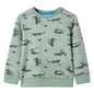 JUNG Vida Kinder-Sweatshirt Hellkhaki Melange 128