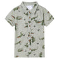 JUNG Vida Kinderhemd Helles Khaki Melange 128
