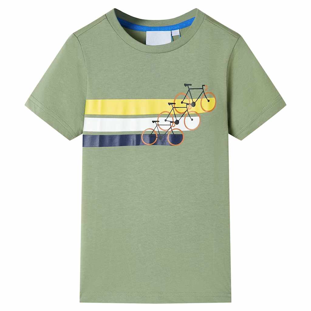JUNG Vida Kinder-Kurzarmshirt Hellkhaki 128