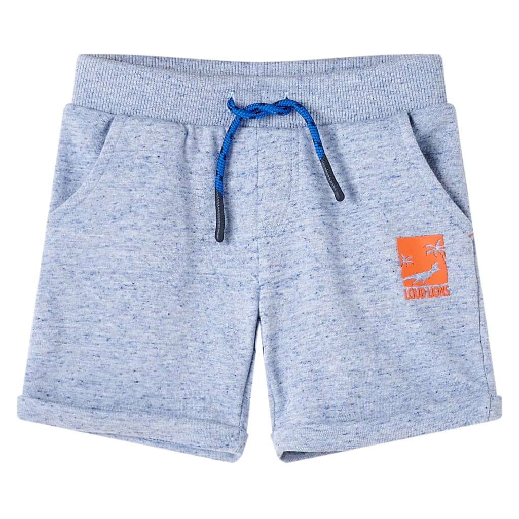 JUNG Vida Kindershorts mit Kordelzug Blau Melange 116
