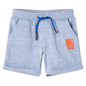 JUNG Vida Kindershorts mit Kordelzug Blau Melange 128