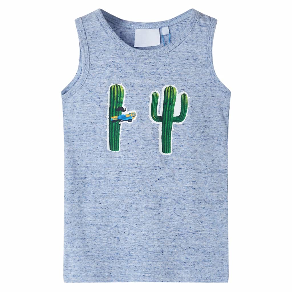 JUNG Vida Kinder-Tanktop Blau Melange 116