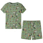 JUNG Vida Kinderpyjama mit Kurzen Ärmeln Hellkhaki 104