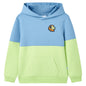 JUNG Vida Kinder-Kapuzenpullover Blau und Zartgelb 104